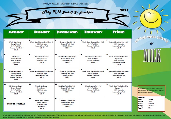 May Breakfast Menu